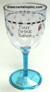 Ganz Happy Hour Acrylic Wine Glasses Choose Style