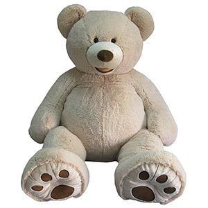 Giant 53 Stuffed Bear Cream Sitting Plush Teddy Bear Hugfun