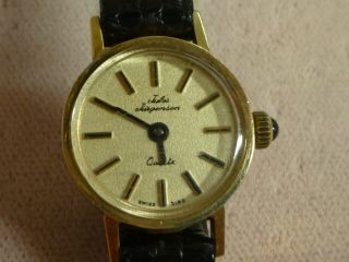 Jules Jurgensen 14k Solid Gold Ladys Quartz Watch