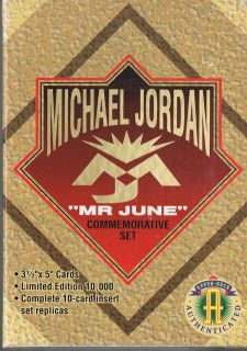 Upper Deck Chicago Bulls Michael Jordan Mr June Set with Box