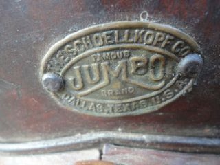 ANTIQUE WESTERN G H SCHOELLKOPF JUMBO SADDLE VERY RIDABLE COLLECTIBLE