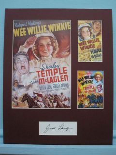 Shirley Temple in Wee Willie Winkie Signed by June Lang