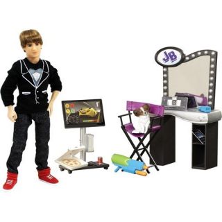 Justin Bieber Real Hairstyle Doll Concert Tour Backstage 16 Pc Playset