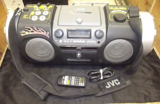JVC RV DP100 Kaboom Boombox AM FM CD Radio with Remote Control and
