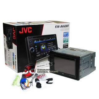 JVC KW AV60BT CAR DOUBLE DIN TOUCHSCREEN CD// DVD PLAYER W/BUILT IN