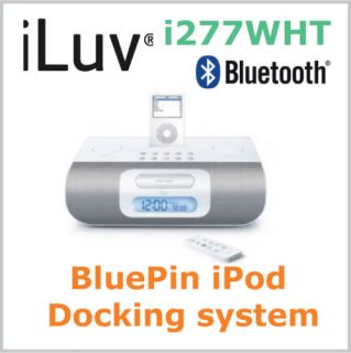 JWIN iLuv I277WHT iPod Stereo Docking System Bluetooth