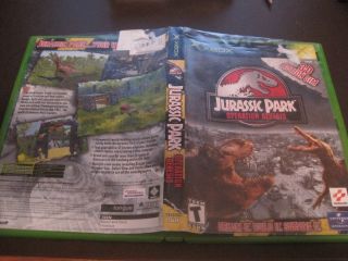 XBOX Jurassic Park Operation Genesis Case Cover Art Only NO DISC Free