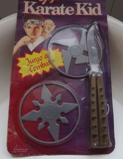 The Karate Kid Combat Game Toy Knife 2 Discs Peru Blister 1980s