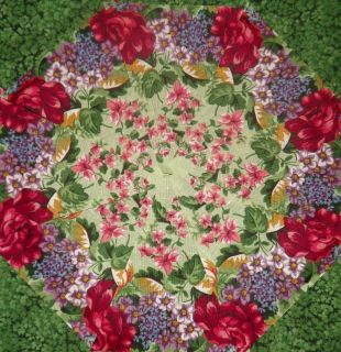 Grannys Rose Garden Fabric Kaleidoscope Quilt Kit Nine 8 Blocks