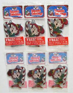 Vintage Keebler Cookies Foil Elf Christmas Ornaments