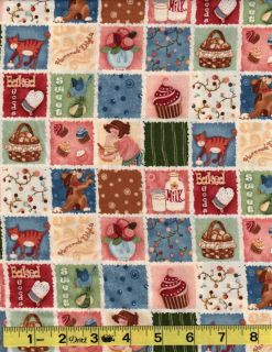 Kellys Sweet Treats 100 Cotton Red Rooster Fabrics BTY