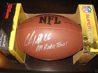 Chris Beanie Wells Signed Arizona Cardinals NFL Football Proof