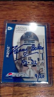 Episode 1 The Phanton Menace R2 D2 Kenny Baker Pepsi Auto 9 20
