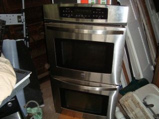 KENMORE STAINLESS STEEL ONE YEAR OLD DOUBLE WALL OVEN, PICKUP, SOUTH