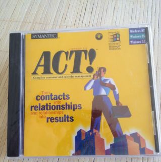 Actby Sage Act Contact Manaement Software New Never Opened Version 3 0