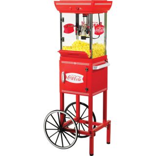 Coca Cola Popcorn Maker Cart Stand Movie Theater Kettle Machine