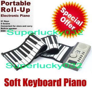 61 Key 61 Keys Digital Roll up Soft Keyboard Piano With MIDI