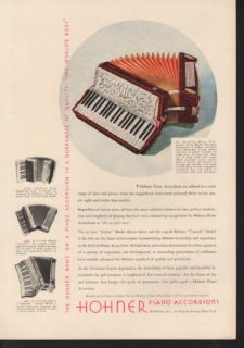 1934 Hohner Piano Accordion Instrument Music Keyboard
