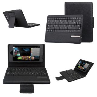 Tablet Black Bluetooth Keyboard Stand Leather Case Cover