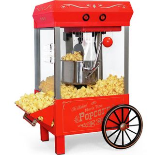 Mini Cart Popcorn Maker Machine Kettle Popper Countertop Home Pop Corn