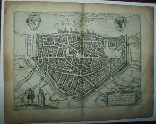 Nijmegen Netherlands 1625 Guicciardini Antique Copper Engraved City