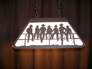 Awesome Laser Cut Steel Cowboy Kids Pool Table Game Room Light Lamp