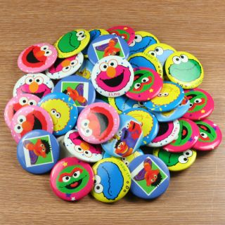 Sesame Street Elmo Cookie Monster Pins Buttons Badges Kids Party Gifts