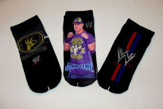 New WWE John Cena Socks 3 Pairs Boys Size 4 6 5