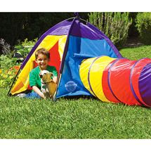 Discovery Kids Adventure Play Tent Tunnel 2pc Outdoor Indoor