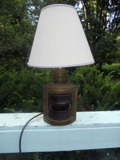 Vintage Kilborn Sauer Co USA Red Boat Bow Oil Lantern Electrified Lamp