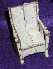 Vintage Kilgore Rocker Rocking Chair Doll House Furniture Cast Iron