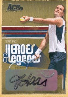 2006 Ace Authentic Heroes Legends Autograph 33 Tommy Haas 087 125 Auto
