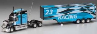 KID GALAXY RC FULL FUNCTION RC TRACTOR TRAILER CHECKERED FLAG NEW