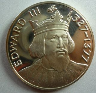 Edward III 1327 1377 Sterling Silver Round