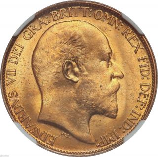 Great Britain King Edward VII 1903 Half Penny NGC MS65RD