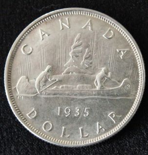 Canada 1935 First King Edward Mint State Silver Dollar