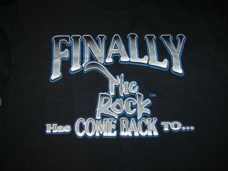 WWE/WWF Finally The Rock has Come Back to Davis T Shirt (X Large