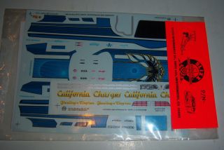 Slixx Model Kit Decals New Jerry Clayton California Charger 1280