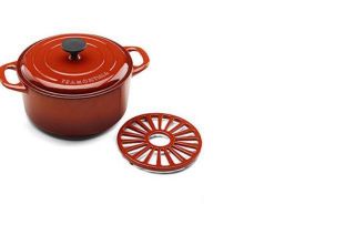 Quart Cast Iron Blue Red Green Kitchen Cookware Stove Tops Soup