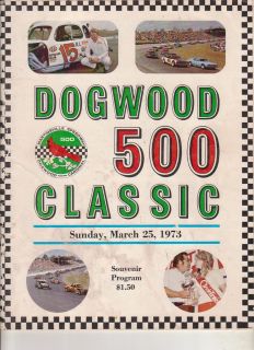 1973 Program Martinsville Speedway Modified Dogwood 500 Richie Evans