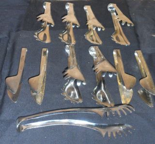  11 COMMERCIAL ASSORTED SS KITCHEN SERVING TONGS SALAD BUFFET BBQ ICE