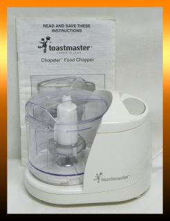 Toastmaster CHOPSTER Mini Food Processor Chopper Model #1118 with