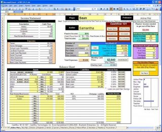 Cashflow 101 202 Excel Spreadsheets Rich Dad Kiyosaki