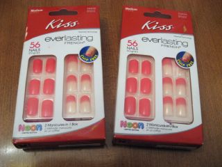 Lot of 3 Kiss Everlasting French Nails #54420 Medium Length Limited