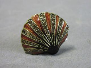 Sea Shell Cyrstal Knob Jeweled Enamel Decorative Knobs