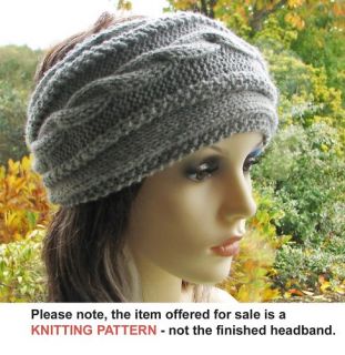 Knitting Pattern Instructions 3 Way Layered Headband Head Wrap Ref 13K