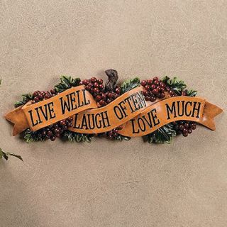 Live Love Laugh Wall Sign Plaque Decor Hanging Kitchen 16 Long