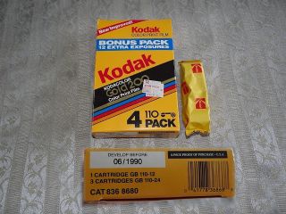 Kodak Kodacolor 110 Gold 200 ASA Color Film New 1990