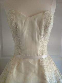 Amsale Kleinfeld Sample Sweetheart Lace Wedding Gown 3500 Dress A line