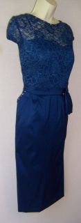 KM Collections Blue Lace Beaded Mother Bride Dress 14